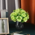 thumbnail image 4 of Ramo de bolas de flores, ramo de simulación de tela de seda, accesorio para decoración de sala de auditorio de coche, verde, 4 of 5