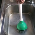 thumbnail image 4 of Coralpearl Drain Plunger, Small Hand Force Plumber Helper, Little 4 inch Cup Clog Remover, Tiny Rubber Unclogger in 9" Short Handle for Kitchen Sink, Bathroom Toilet, Shower Bath Tub (Green), 4 of 4