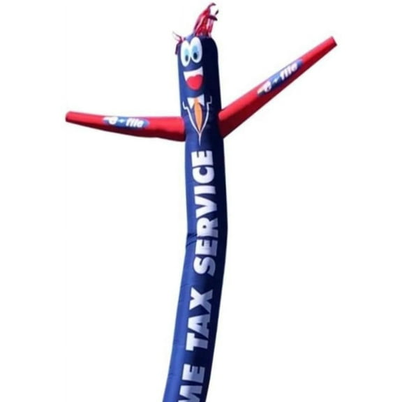 Cobb Promo Inflatable Tube Man Guy Puppet Dancer 18ft - Income Tax Service E-File Blue/Red - Body only, Without air Blower