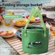 thumbnail image 3 of Cubo Plegable con Asa para Acampar, Pescar, Senderismo, Bolso Plegable para Contenedor de Agua, Portátil, Plegable, Verde, 3 of 6