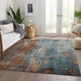 thumbnail image 6 of Addison Rugs Chantille Indoor/Outdoor Transitional Abstract Teal Machine Washable Rectangle Rug, 5' x 7'6", 6 of 8