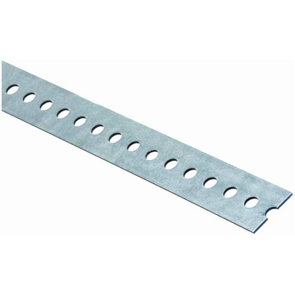 National Hardware Flat Bar Slotted Galvanized Steel - Corrosion Protection - 1.375" x 36" x 0.08"