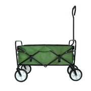 XGeek Folding Wagon Garden Shopping Beach Cart, Green