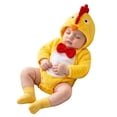 thumbnail image 3 of REDARER Baby Chick 3PCS Set Hooded Romper with Socks Cute Character Outfit for Christmas Autumn Winter Photography,6-9 Months, 3 of 8