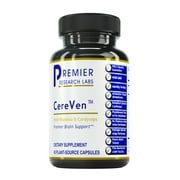 Premier Research Labs Cereven - Brain Support Supplement with Rhodiola Extract, Marine Coral & Turmeric - Herbal Extracts Dietary Supplements - 60 Plant-Source Capsules