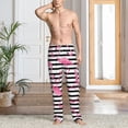 thumbnail image 2 of Kdxio Flamingos Print Mens Pajama Pants Set Sleep & Lounge Pants, PJ Bottoms with Pockets and Button Fly-3X-Large, 2 of 6