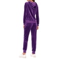 thumbnail image 5 of Cenuakty Women 2 Piece Tracksuits Solid Color Zipper Hoodie Sweatshirt and Sweatpants for Activewear Fall Workout Outfits Set, 5 of 6