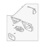 Genuine OE Honda Mirror Assembly - 76250-S5P-A21ZJ Fits select: 2003-2004 HONDA CIVIC LX