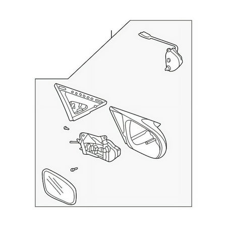 Genuine OE Honda Mirror Assembly - 76250-S5P-A21ZJ Fits select: 2003-2004 HONDA CIVIC LX