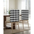 thumbnail image 5 of nqOlkjepod Black and White Checkered Chair Covers Set of 8, Decorative Chair Back Cover, Farmhouse Buffalo Plaid Dining Room Chair Slipcovers Removable Chair Protectors Covers for Party Banquet, 5 of 7