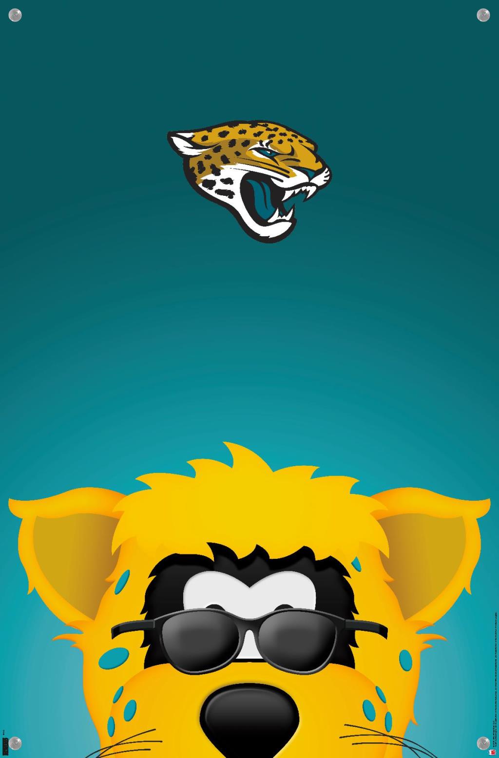 NFL JacksonVille Jaguars - S. Preston Mascot Jaxon DeVille Wall Poster with Pushpins, 14.725" x 22.375"
