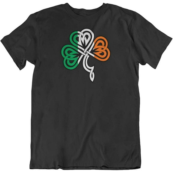Make Your Mark Design Shamrock & Ireland Flag Irish Heritage T-Shirt & Party Favors for Men & Women Black