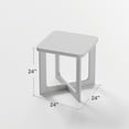 thumbnail image 4 of 24" Soild Wood End Tables Square Modern Side Table Natural Walnut, 4 of 7