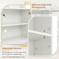thumbnail image 6 of Minimalist Entertainment Wall Unit Set, 4-Piece TV Stand Set for TVs Up to 70'', Media Console Entertainment Center with Cabinets and Adjustable Shelves for Living Room, White, 6 of 8