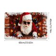 thumbnail image 3 of AURIGATE Christmas Doormat, 23.6x15.7 in Polyester Christmas Entryway Mat with Santa Design for Indoor Outdoor Home Decor, 3 of 6