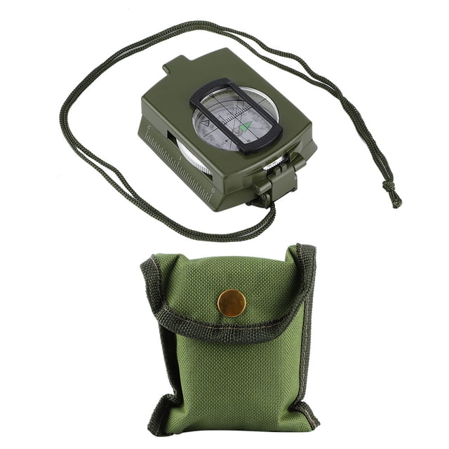 Sonew Boussole de Survie Boussole de Navigation Imperméable de Style Américain pour le Camping en Plein Air Randonnée Militaire Vert, Boussole Étanche