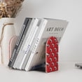 thumbnail image 4 of Pofeuu Bulldog Red Print Large Bookend Hold Heavy Books- Wood Bookends for Heavy Books Heavy Duty Book Ends Wood Bookends for Office Desk Non-Skid, 4 of 7