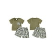 thumbnail image 2 of BemeyourBBs Toddler Baby Boys Camouflage Outfit Infant Baby Boys Summer Clothes Short Sleeve Crew Neck T-shirt with Elastic Waist Camo Shorts Set, 2 of 9