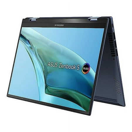 ASUS Zenbook S 13 Flip 13.3'' 2.8K Touchscreen Laptop, Intel Core i7-1260P, 16GB LPDDR5 RAM, 1TB SSD, Intel Iris Xe Graphics, Backlit Keyboard, FHD Camera, Win 11, Ponder Blue.