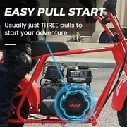 FRP Enhanced Package GMB100 Gas Powered Mini Dirt Bike 99CC for Teens and Adults, 28MPH off Road Motorcycle, Weight Support up to 220 lbs - Red