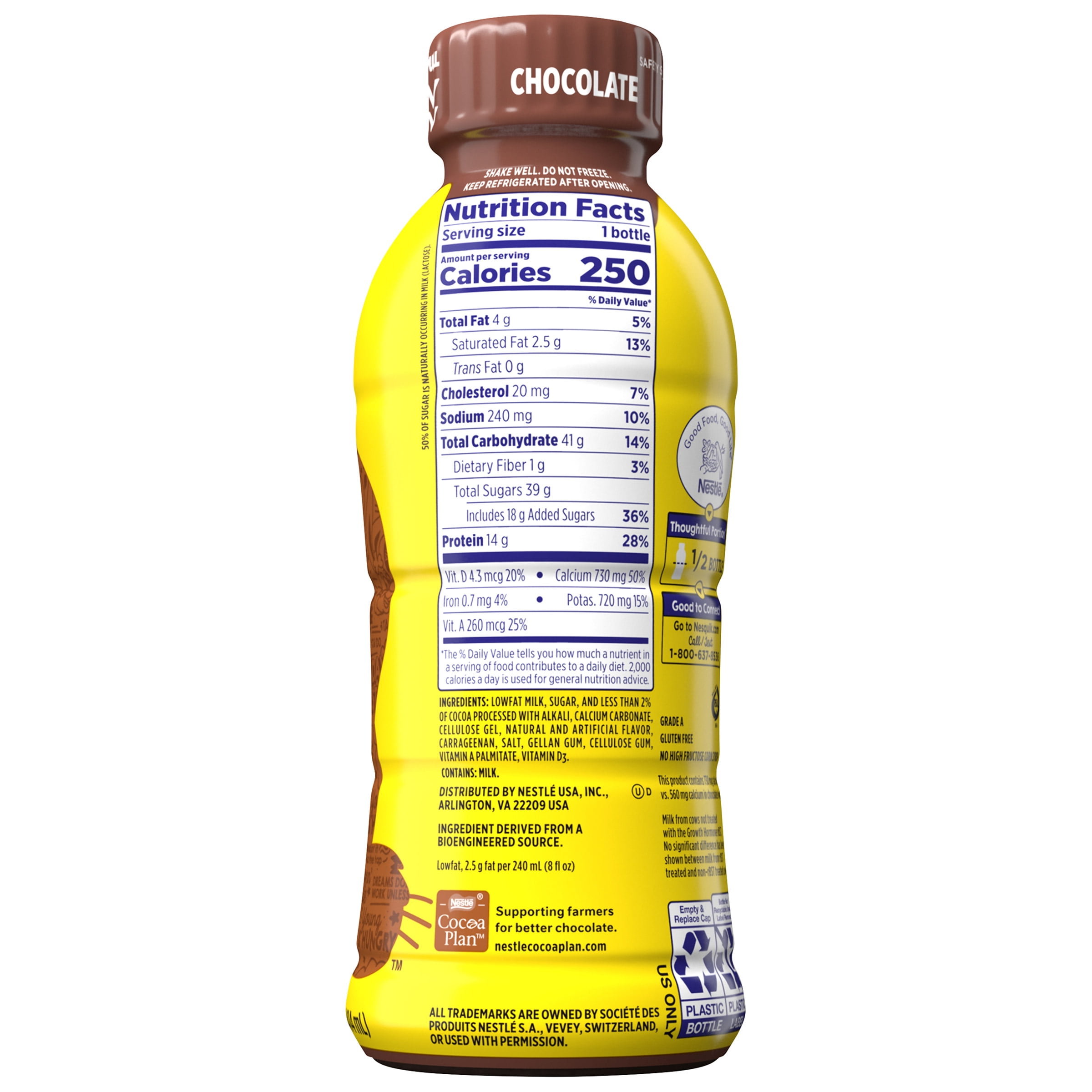 Buy Nestle Nesquik Low Fat Chocolate Milk, 14 Oz, 12Count Online at