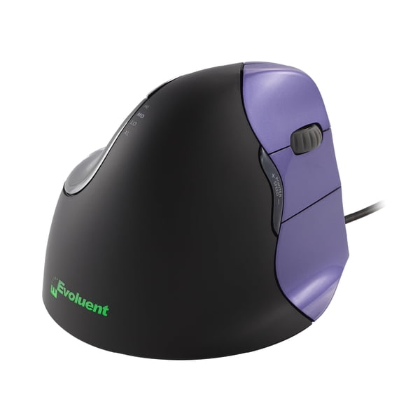 Evoluent – Inventor of The Vertical Mouse – VM4S Ergonomic Vertical Mouse Right Hand Small Wired USB, Sculpted for Comfort, Reduces Wrist