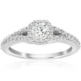 thumbnail image 1 of 1.00 CT Round Cut Cushion Halo Diamond Engagement Ring, 1 of 3