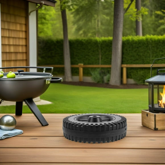 CRAFTHROU 4Ud De Barbacoa Negras De Plástico Moldeado Para Reemplazo Y Movilidad Exterior
