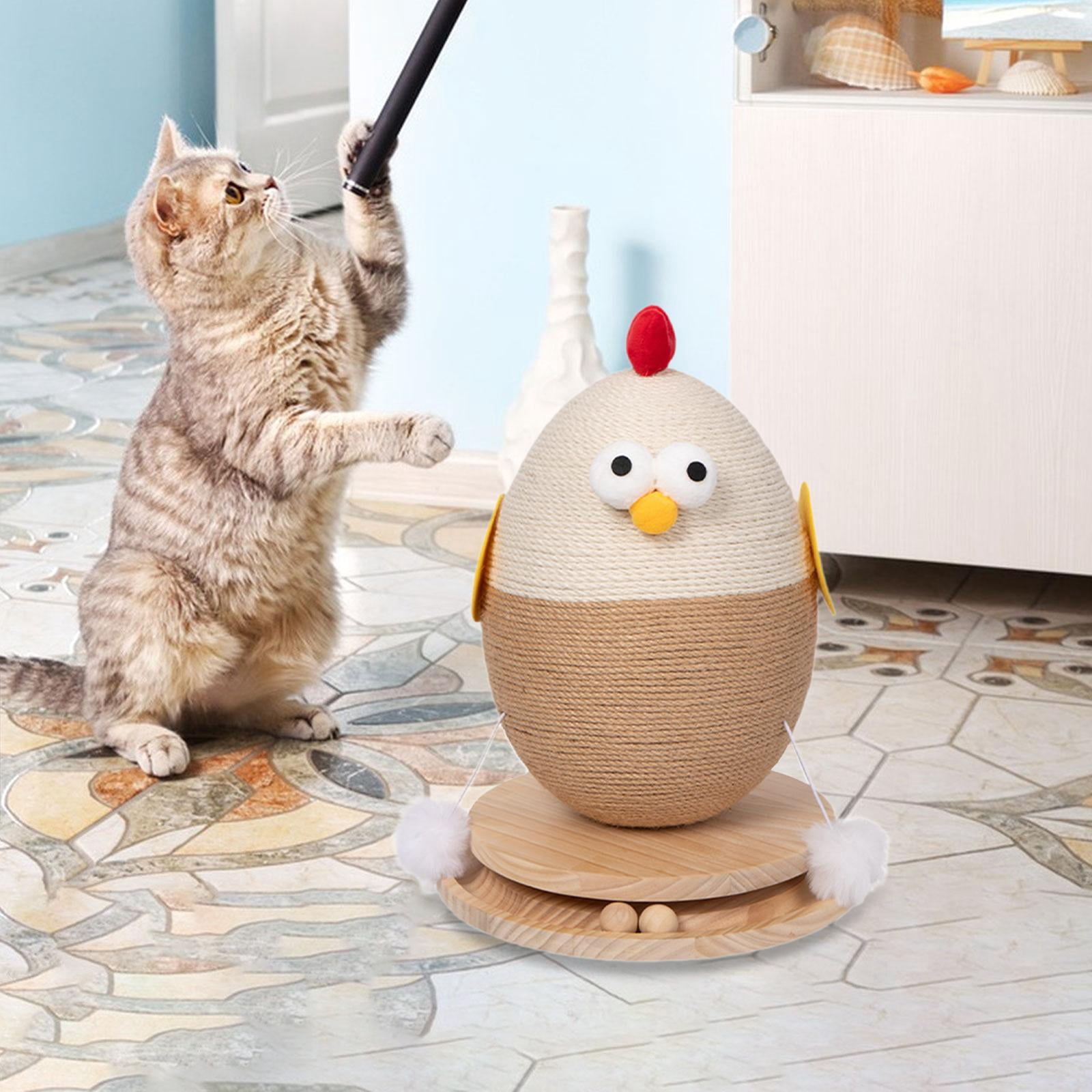 oshhni Chick Shape Sisal Cat Scratcher Pet Supplies for Indoor Cats Interactive Toy