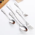 thumbnail image 4 of 10-piece set Stainless Steel Flatware Set, Vintage Embossed Silverware Cutlery Set for Home Kitchen & Formal Dining, 4 of 6