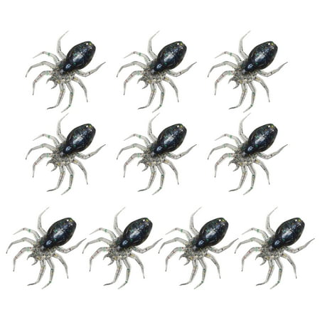 BELOWSYALER 10Pcs Artificial Spiders Lures Topwater Swimming Lures Baits Simulation Spiders Swimbaits Baits Floating Spiders Soft Ba