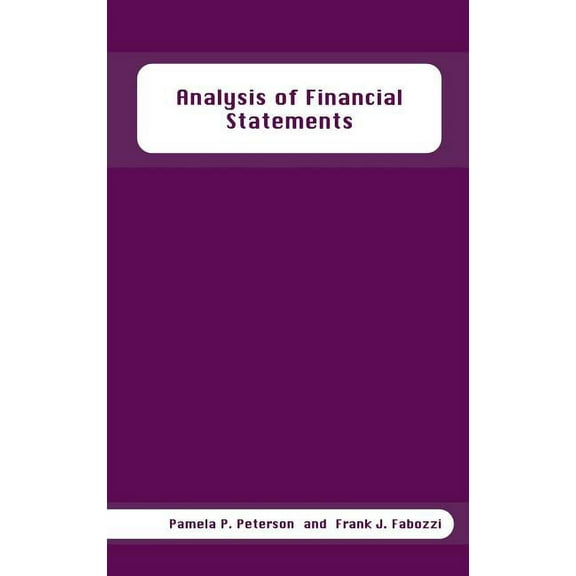 Frank J. Fabozzi Analysis of Financial Statements, Book 54, (Hardcover)