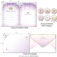 thumbnail image 6 of Cheerland Floral Crown Invitations - Lavender, 12 Set, 6 of 7