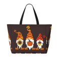 thumbnail image 2 of KdxioFall Gnomes for Beach Bag for Women Large Beach Tote Bag Waterproof Sandproof Swim Bag with Zipper Pockets Beach Vacation Travel, 2 of 7