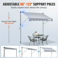 thumbnail image 4 of 78" Manual Retractable Patio Awning - Adjustable Sunshade with Privacy Curtain - UV80+ Protection - No-Drill Installation for Doors, Windows, Balconies, 4 of 7
