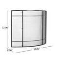 thumbnail image 2 of Indoor Fireplaces Regina 1-Panel Curve Iron Fireplace Screen 38" x 32", Black Finish,Electric Indoor Fireplaces, 2 of 10