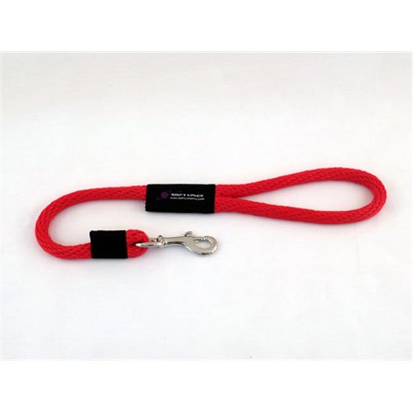 Soft Lines  Dog Snap Leash 0.5 In. Diameter By 2 Ft. - Red