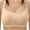 Beige, variant on Women's Wireless Bras No Underwire Solid Color Everyday Comfort Bras Seamless Breathable T Shirt Bra for Sleeping and Daily Wear with Adjustable Straps