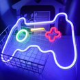 thumbnail image 3 of 1pc Game Controller Shape LED Neon Light USB Powered for Bedroom Bar Internet Cafe Hotel Game Room Gift Party Festive Decoration, 3 of 4