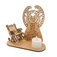 thumbnail image 1 of Wooden Ornament Christmas Heart-warming Delicate Home Decor Memory Candle Holder, 1 of 12