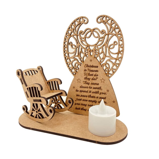 Wooden Ornament Christmas Heart-warming Delicate Home Decor Memory Candle Holder