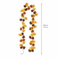 thumbnail image 2 of Maple Leaf Autumn Garland, Halloween Garland Fall Leaf Garland, 78.7 Inch Artificial Hanging Leaves For Mantle Table Decorations For Home Front Door Outdoor Indoor Thanksgiving Fall Autumn Decor, 2 of 7