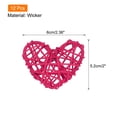 thumbnail image 2 of 12uds bolas de ratán forma de corazón Unique Bargains Decoración Rosa 2.36 pulgadas, 2 of 5