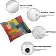 thumbnail image 4 of Acheng  Colored Rectangles Throw Pillow Case Wall Graffiti Interior Decoration Modern Art Abstract Pillow Cushion Covers Home Sofa Decorative 2 pcs White, 4 of 6