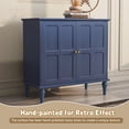 thumbnail image 4 of CBJCBJ 31.4"Mid-Century Sideboard Buffet Cabinet , Storage Cabinet with Adjustable Shelves, for Entryway, Dining Room,Blue, 4 of 8