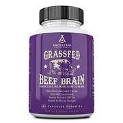 Ancestral Supplements Grass Fed Brain (with Liver) - Supports Brain, Mood, Memory Health (180 Capsules)