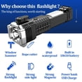 thumbnail image 2 of 8 in 1 Rechargeable Led Flashlight Screwdriver Safety Hammer Magnetic Car Multi-Function Super Bright Torch Car Window Breaking, 2 of 16