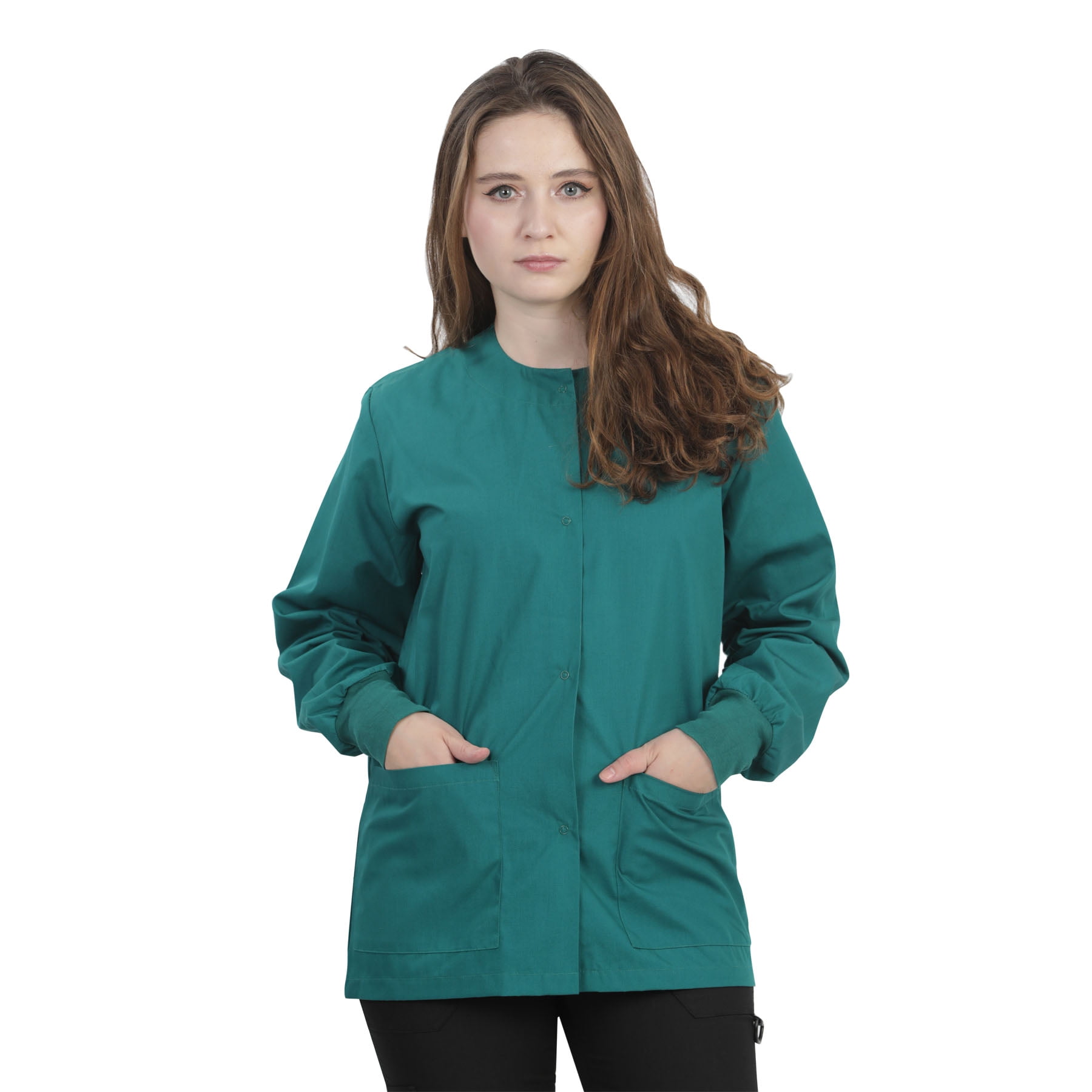 Mazel Uniforms MAZEL UNIFORMS WOMENS SCRUB JACKET WITH KNIT SLEEVES
