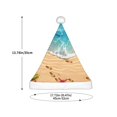 thumbnail image 3 of Fuzoiu Tropical Beach With Starfish Print Santa Hat Christmas Hat for kids,Santa Hats with Pompom, Unisex Xmas Holiday Hat for Christmas New Year Festive Party Supplies, 3 of 6