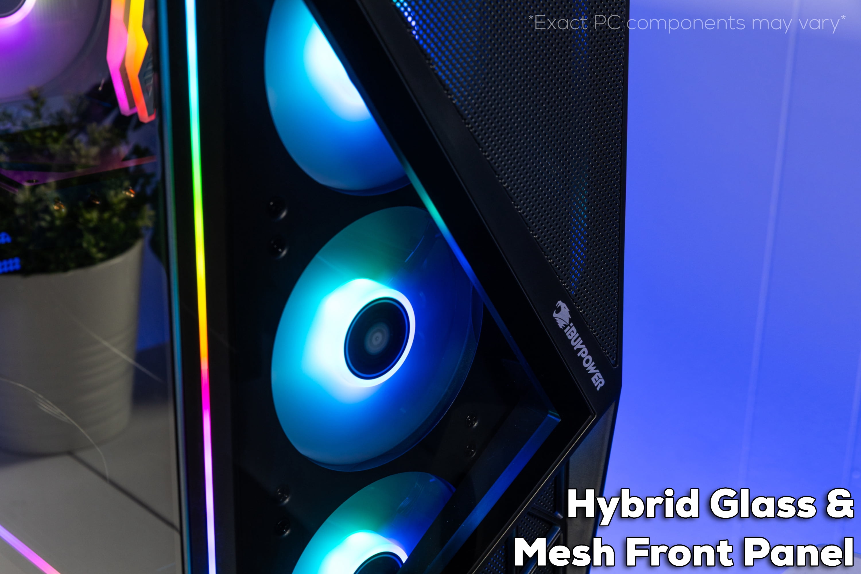 iBUYPOWER Slate Gaming PC Desktop Computer AMD Ryzen 7 9700X CPU, AMD RX 9060XT 8GB GPU, 32GB DDR5 RGB 5200MHz RAM, 1TB NVMe SSD, Windows 11 Home, Gamer Keyboard and Mouse - SBA7R96XT01